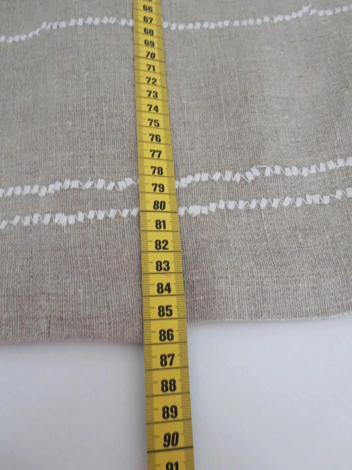 Veste longue en lin brodé Indies – 100 % lin – Beige naturel – Taille 42/44 – photo 5